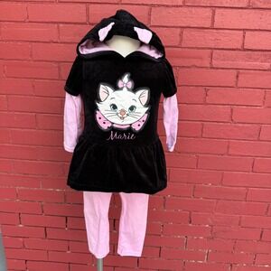 Vtg Disney Aristocats Marie Outfit Set 18M Hooded Long‎ Sleeve Shirt Leggings